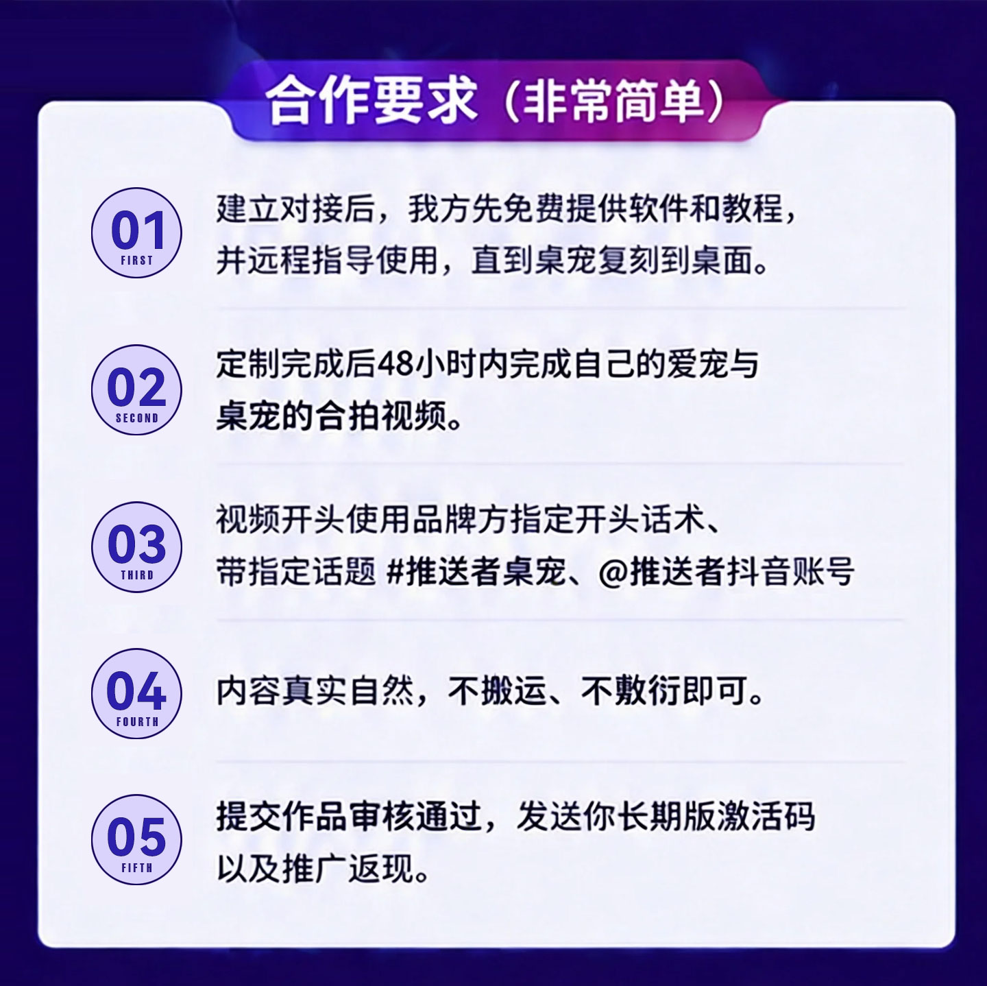 合作要求